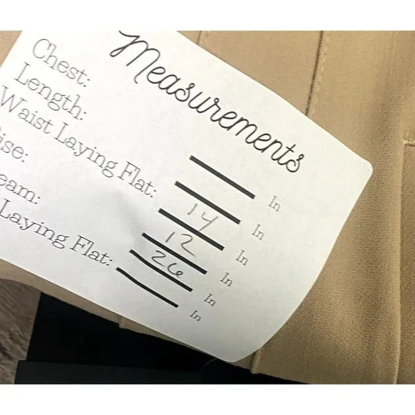Zara High Rise Tapered Trousers Pleated Slash Pockets L Cream #1942 - Image 11