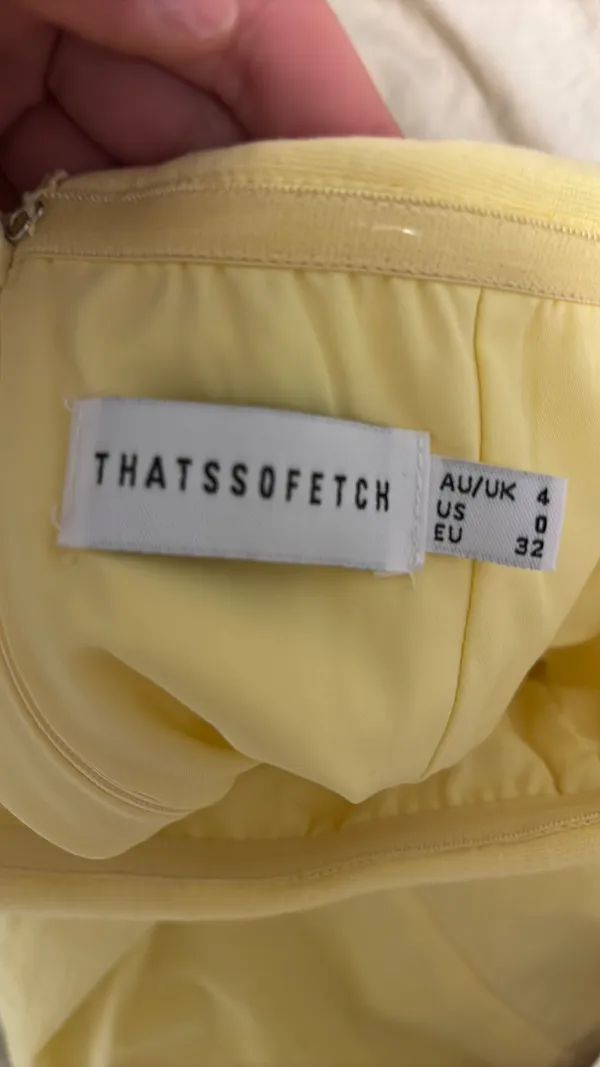 That’s So Fetch Mini Dress Pastel Yellow - Image 2