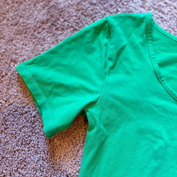 Natural Uniforms Green Short Sleeve Scoop Neck Bodysuit Luxe Stretch M - Image 3