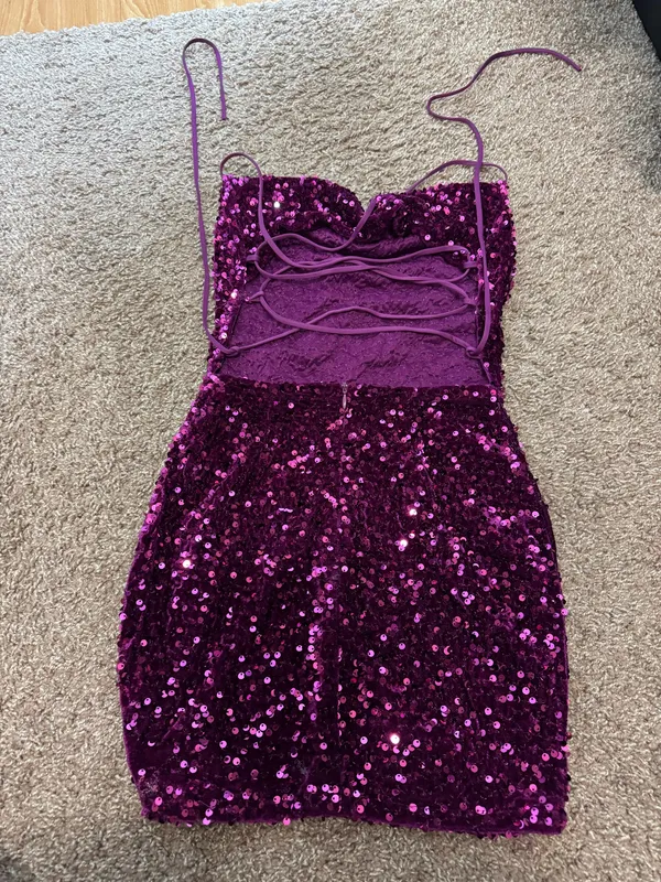 Lucy in the Sky Sequin Dress Pink - Image 2