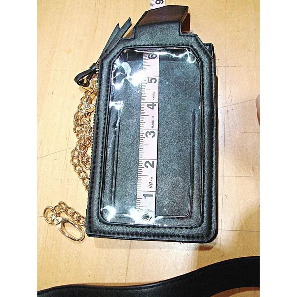 Black Vegan Leather Crossbody Bag With Cellphone Matching Separate Purse 2 In 1 - Image 12