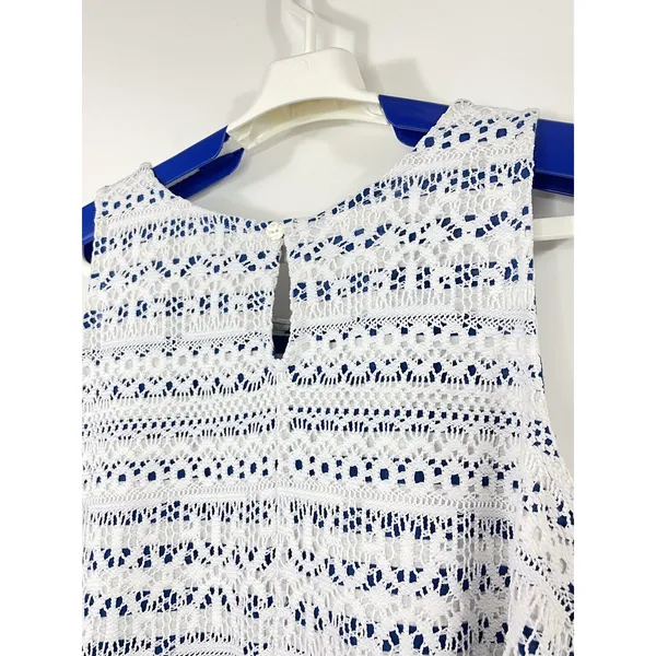 Postmark Anthropologie Tank Top Size Small Swing Trapeze Cropped Lace Layered - Image 7