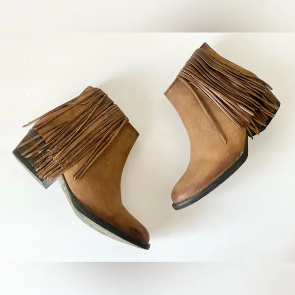 Circle G side fringe western ankle boots 6 - Image 5