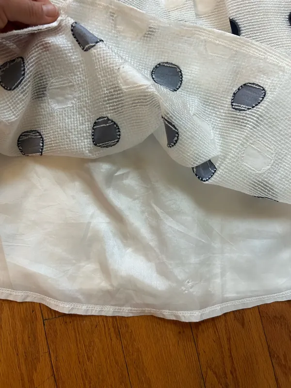 Like new women Sleeveless Polka Dot Dress with Navy Collar size XS - Image 2