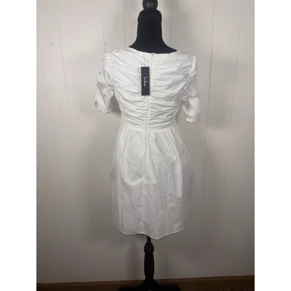 lulus white babydoll dress nwt small‎ lined - Image 2