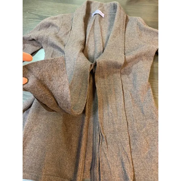 Brunella‎ Gori Merino Wool Cardigan Brown Sweater Women's Medium Boho Artsy - Image 9