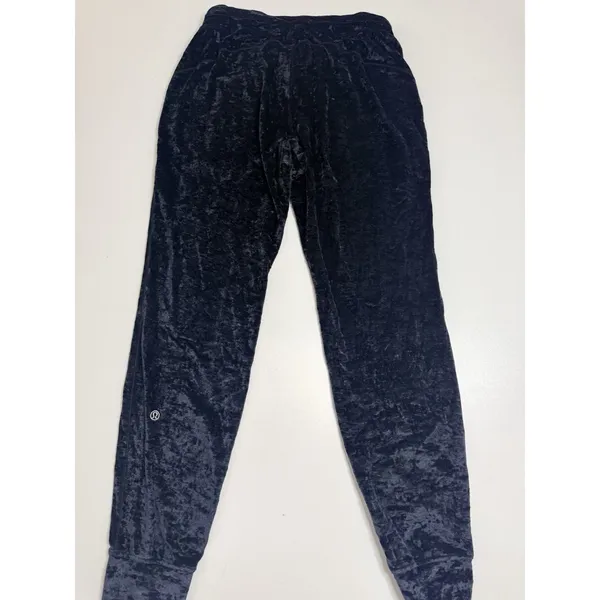 Lululemon Pants Womens 6 Black Velvet Joggers Elastic Waist Pockets Lounge - Image 11