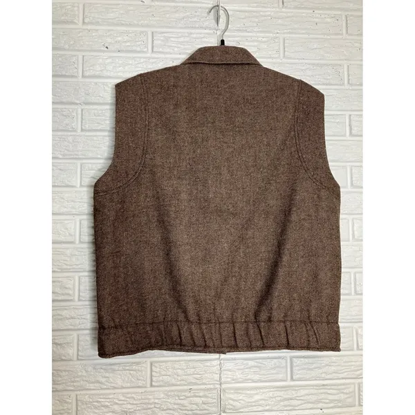 Loft brown Relaxed vest jacket women's size medium dark academia trendy‎ - Image 8