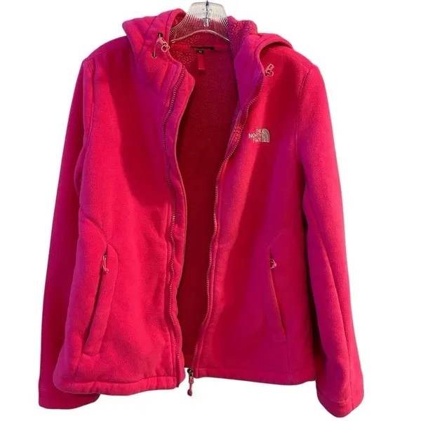 The North Face Women's‎ Pink Sherpa Fleece Hooded Jacket Size M - Image 9