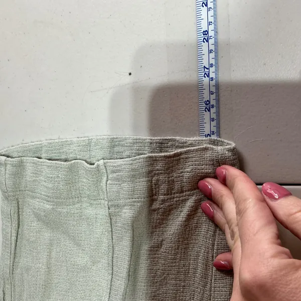 Madewell Breezewoven Pull On Wide Leg Pants Sz XS Linen Blend Casual‎ Sage Green - Image 10