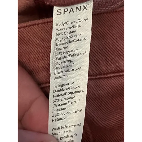 Spanx Pants Womens Small Pink Skinny Jegging Pull On Shaping Twill Stretch - Image 9
