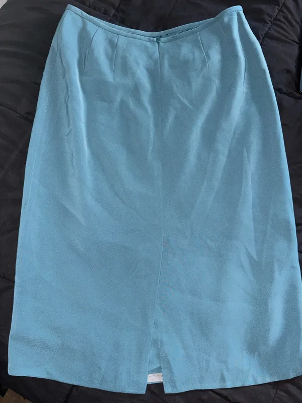 Kasper Teal Blazer Skirt Set - Image 8
