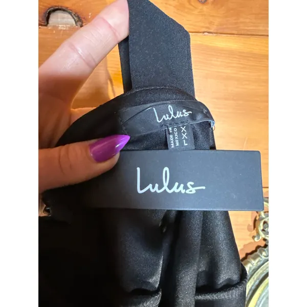Lulus Glamorous Dedication Black Sleeveless Column Dress Party Extra Extra Large - Image 9