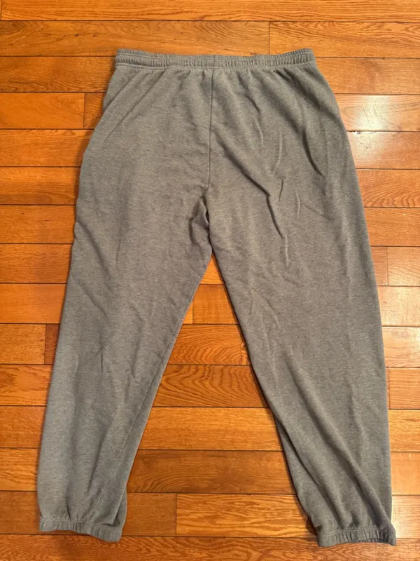 VS PINK Grey Tropical Print Boyfriend Sweat Pants Medium Oversized - Image 5