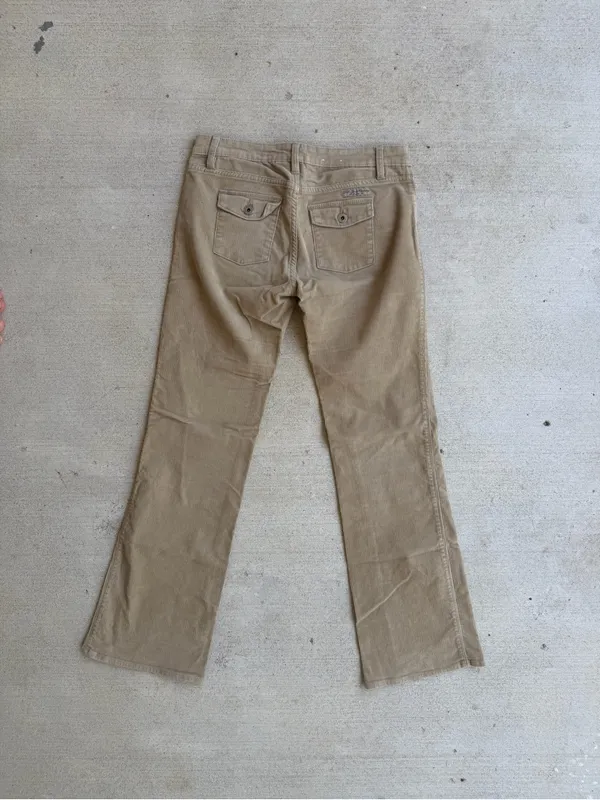 Ralph Lauren Tan Corduroy Boot Cut Pants - Image 2