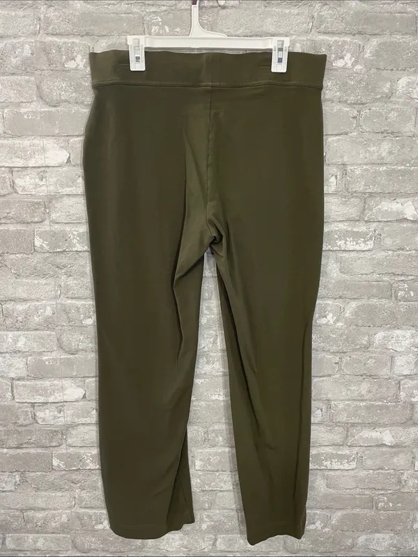 Lands' End Olive Starfish Straight-Leg Ponte Pants - Image 2