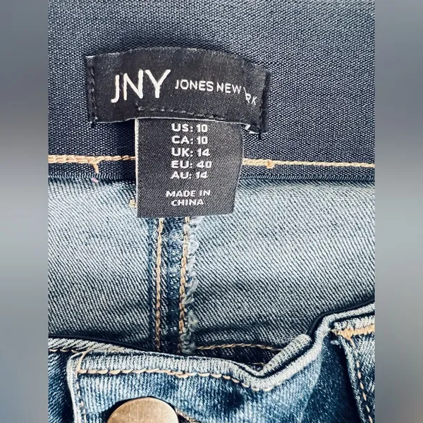 Jones New York Blue Flare Wide Leg Denim - Image 3
