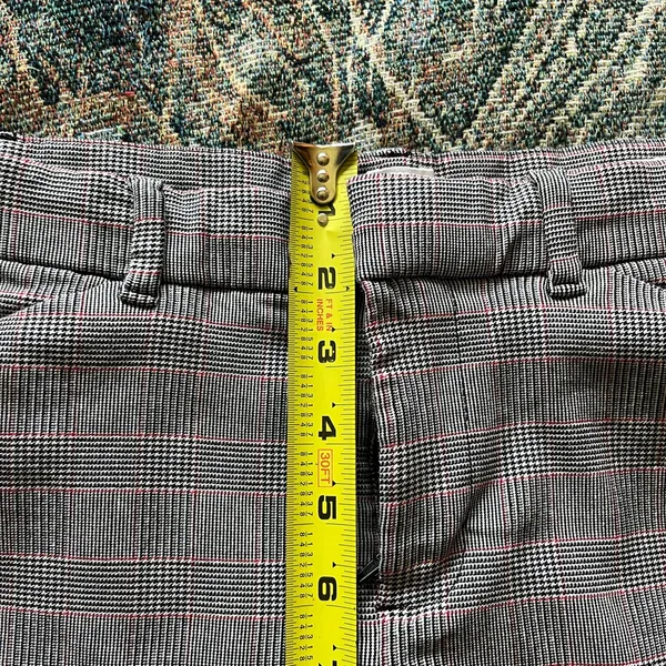 GAP Gray Signature Skinny Ankle Pants Checkered Red and Black SZ 6 High-Rise - Image 10