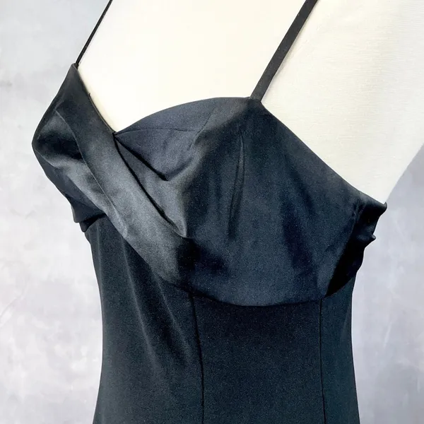 DB Studio Maxi Dress Women Size 4 High Slit Twist Front Formal Prom Gala Y2K 90s - Image 4