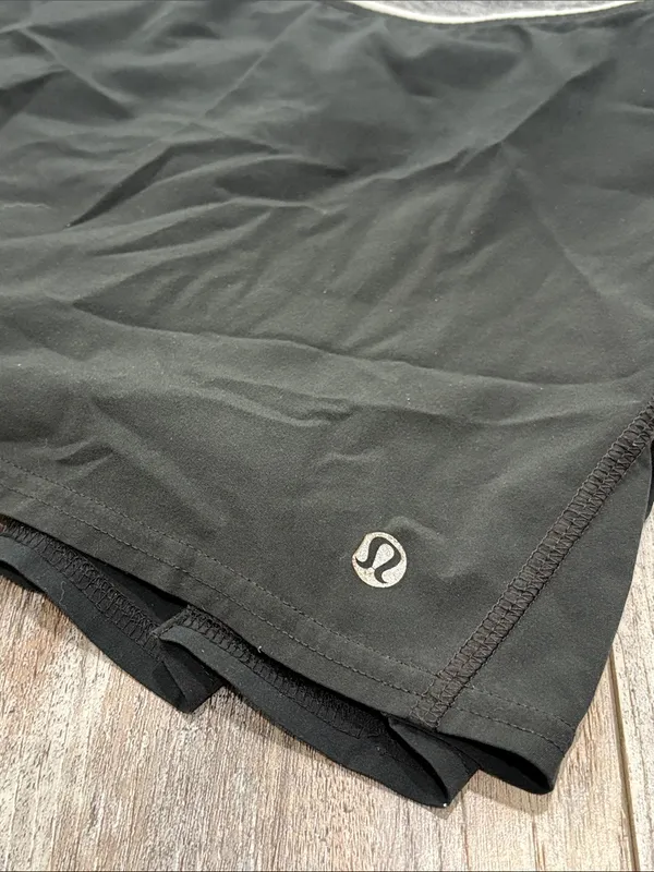 LULULEMON Black & Gray Ruffle Skirt Size 6 - Image 7
