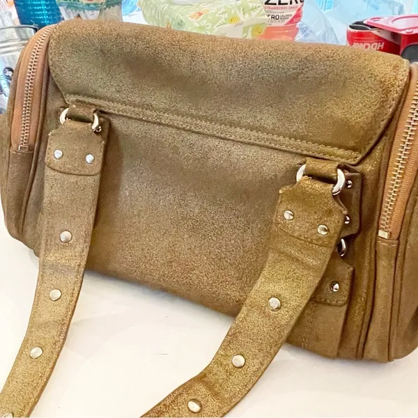 Cole Haan Metallic Gold Brown Stephanie F05 Leather Shoulder Bag - Image 7