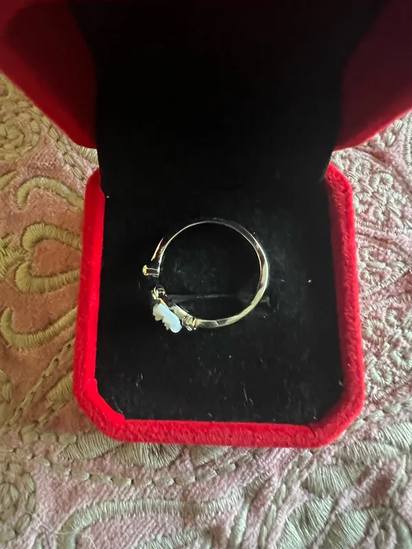 & Other Stories Women’s Silver Tone Embellished Ring Size 8 - Image 2