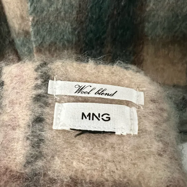 Mango Chunky Wool Plaid Scarf - Image 5