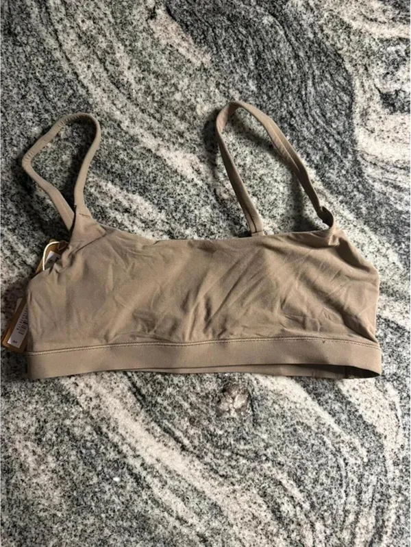 SKIMS Fits Everybody Scoop Bralette Truffle XS Buttery Soft Stretch NWT - Image 4
