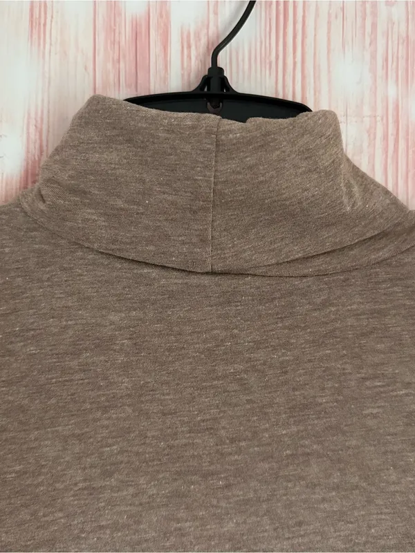 J. Crew Mocha Brown Slim Fit Tissue Turtleneck Long Sleeve Top Size S NWT - Image 8