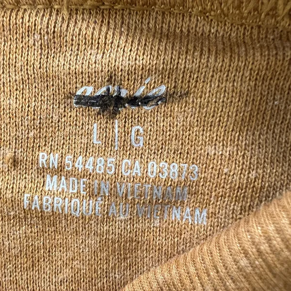 Aerie Good Vibes Turtleneck‎ Sweatshirt Tan Camel Oversized Pullover Women's L - Image 5