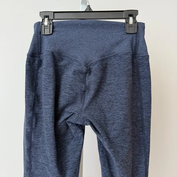 Alo Yoga sz XS High Waist Alosoft Lounge Leggings Navy Blue Heather Athleisure‎ - Image 7