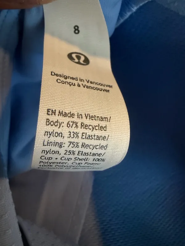 Lululemon Like A Cloud Longline Bra *Dot D/DD Sinatra Blue 8 NWT - Image 6