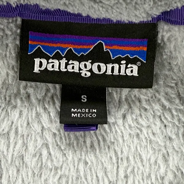 Patagonia Fleece Re-Tool Snap-T Pullover Gray Purple Polartec‎ Thermal Pro S - Image 4