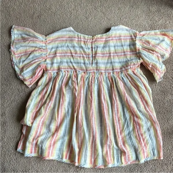 Free People Summer Nights‎ Striped Dress in Yellow Tunic Mini Size S Small Boho - Image 7