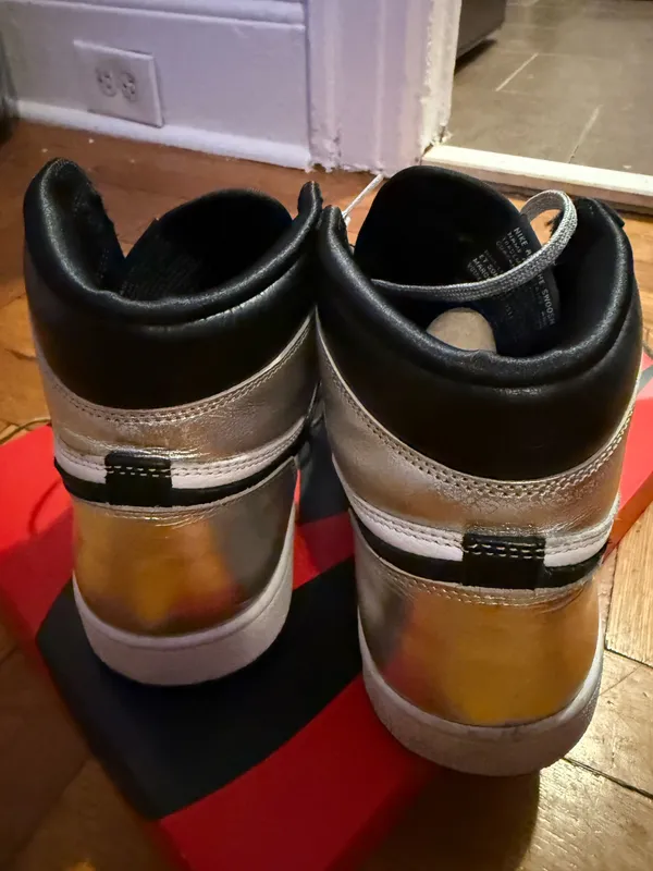 Nike Jordan Air High 1 Metallic Silver - Image 6