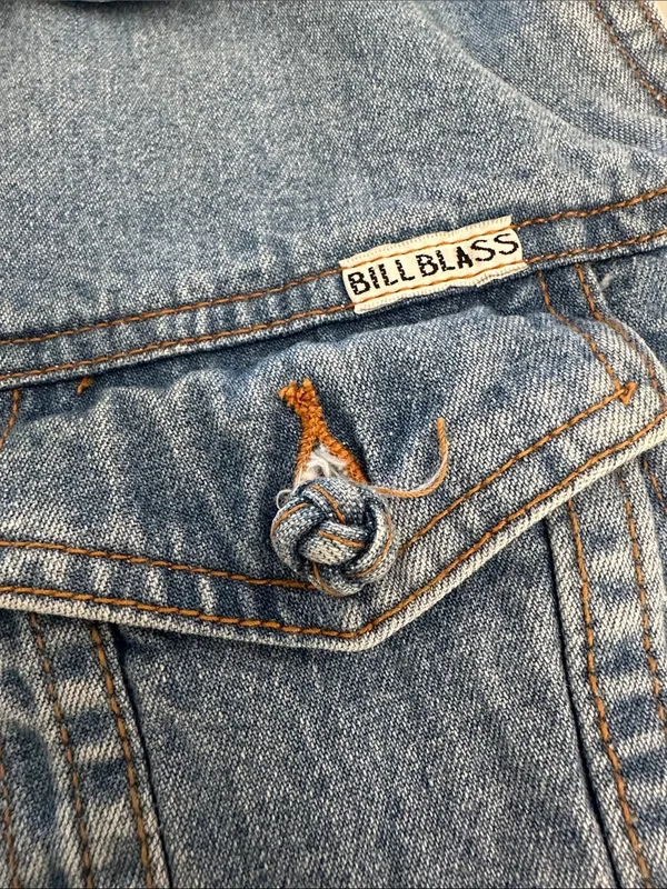 Vintage Bill Blass vintage 100% cotton Light Blue Denim vest - Image 3