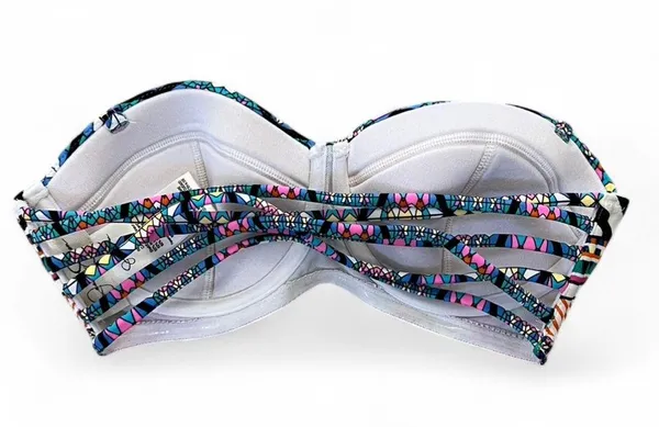 Jessica Simpson Colorful Geometric Bikini Top - Image 3