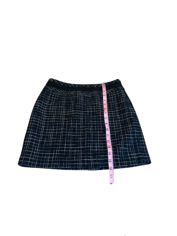 LOFT Black and blue tweed Mini Skirt - Image 2