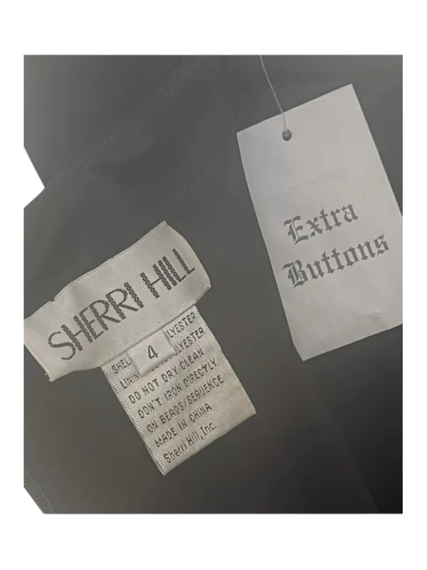 new Sherri Hill ★ 51505 ★ Off the Shoulder Tulle A Line Cocktail Dress ★ Black 4 - Image 10