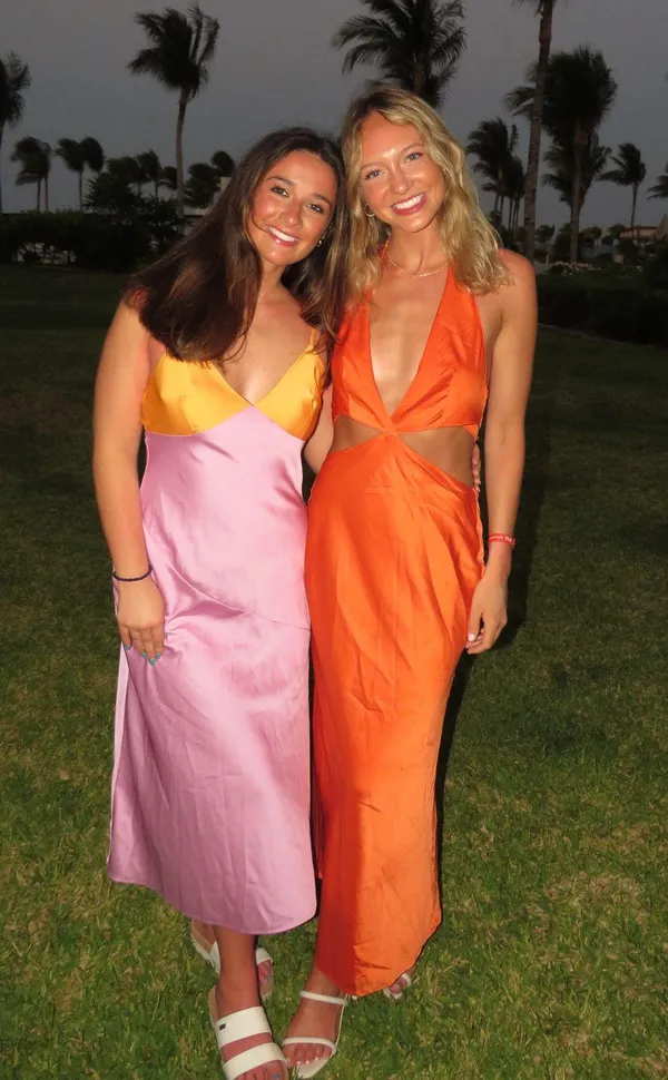 Color Block Satin Midi Dress - Image 2