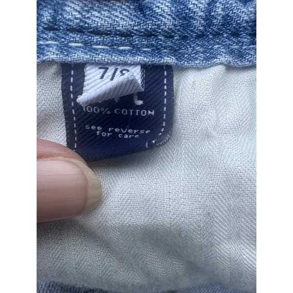 Madison Denim Women's Low Rise Flare Leg Distress SZ 7/8 Dark Stitch Embroidery‎ - Image 14