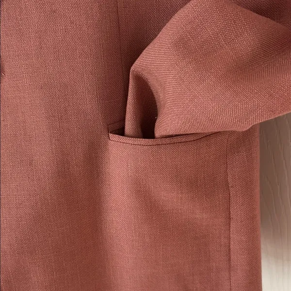 Jos. A. Bank Sophisticated Pink linen Blazer with Notched Lapel and Relaxed Fit - Image 3