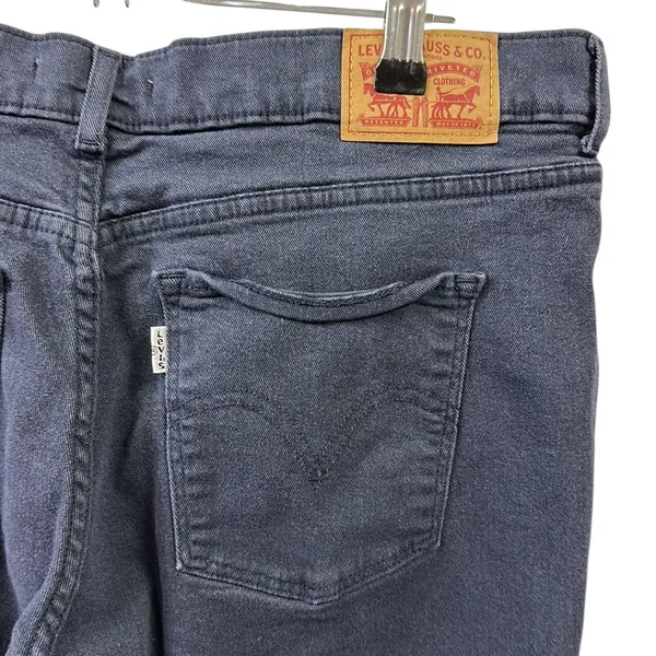 Levis Blue Classic Capri High Waist Lightweight Stretch Jeans Womens 12 31 Waist - Image 4