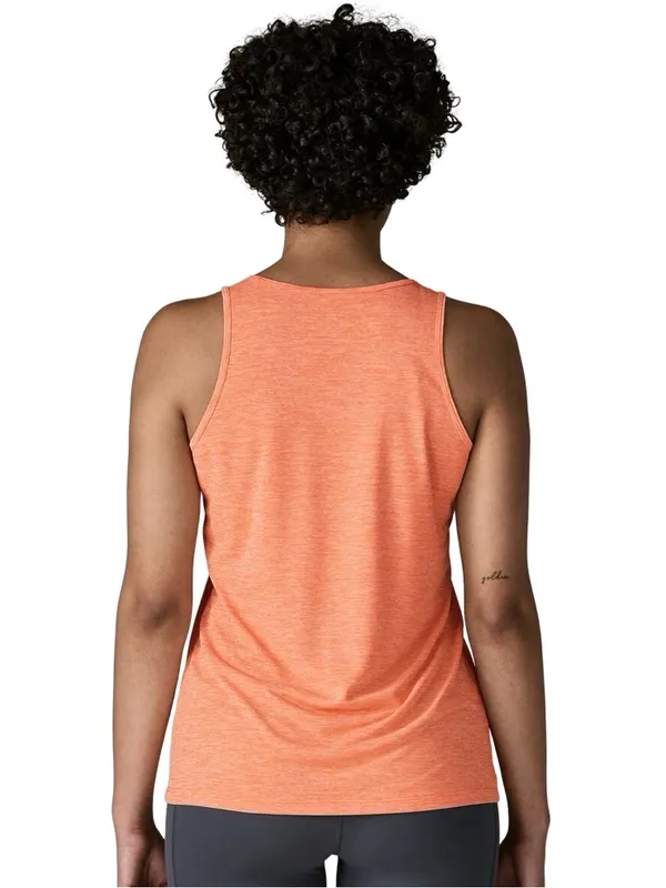 Patagonia Women's Capilene cool daily tank in orange/ peach sherbet XS workout - Image 2