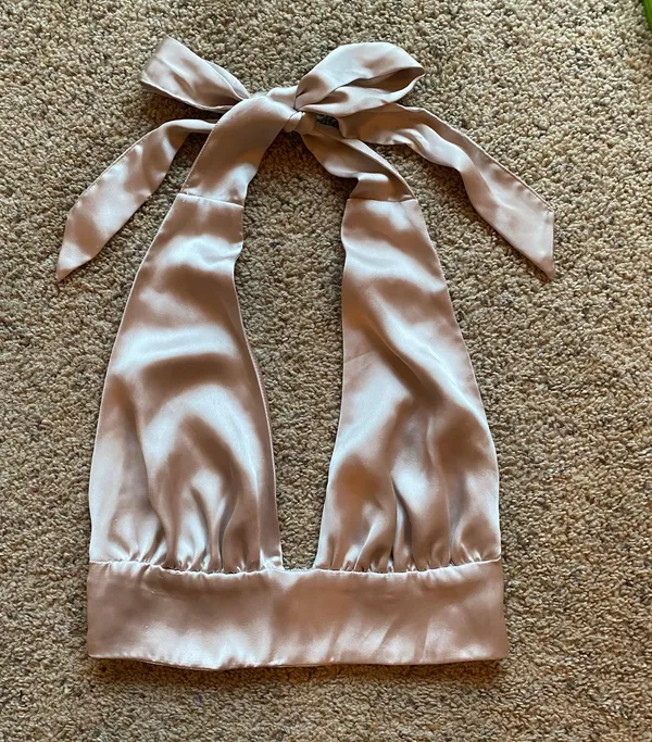 Garage ‼️ Satin Tie Plunge Halter Top‼️ - Image 4