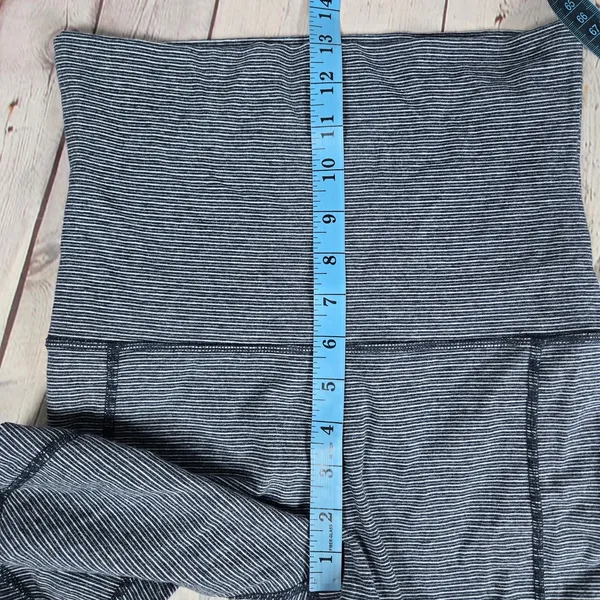 Calvin Klein Performance Athletic Fold Over Leggings Striped‎ Stretch Women's S - Image 10