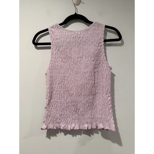 NEW Old Navy Smocked Top Women Small Cottage Prairie Vacation Travel Lightweight - Image 2