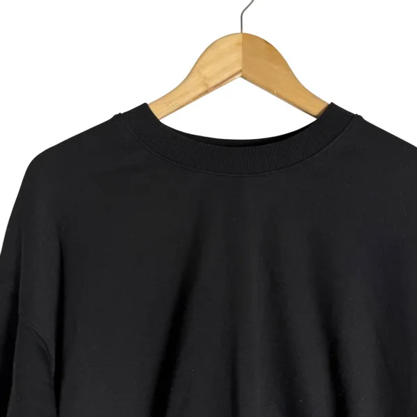 Alo Yoga Devotion Black Cropped Long Sleeve Crewneck Sweatshirt Small - Image 3