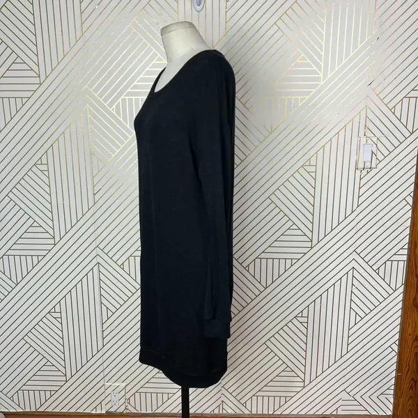 Aritzia Wilfred Free Black Jersey Knit Long‎ Sleeve Dress Size Small - Image 7