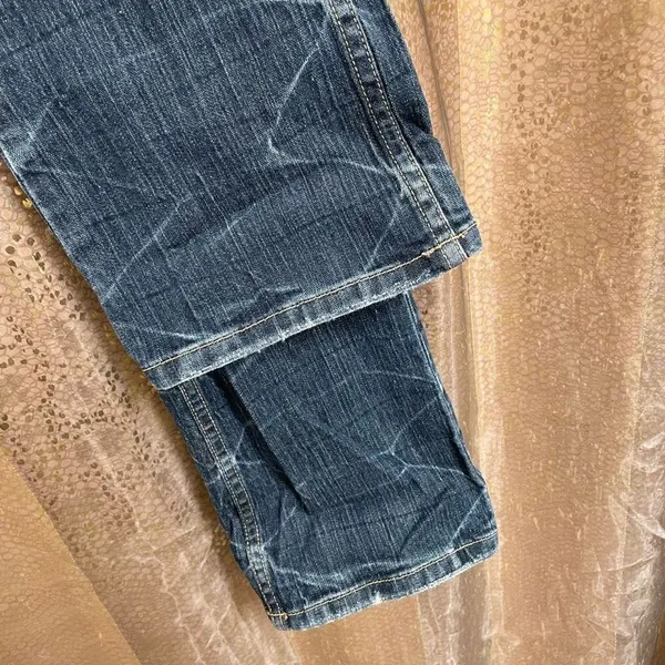 Armani Exchange J57 Ultra Low Rise Faded Wash Straight Leg Jeans, 6R - Image 6